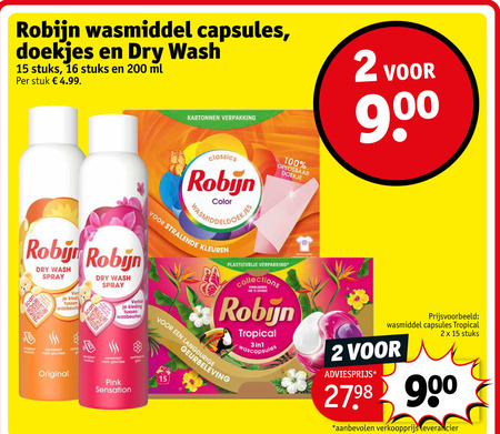 Robijn   wasmiddel folder aanbieding bij  Kruidvat - details