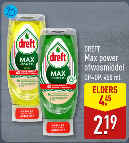 Dreft   afwasmiddel folder aanbieding bij  Aldi - details