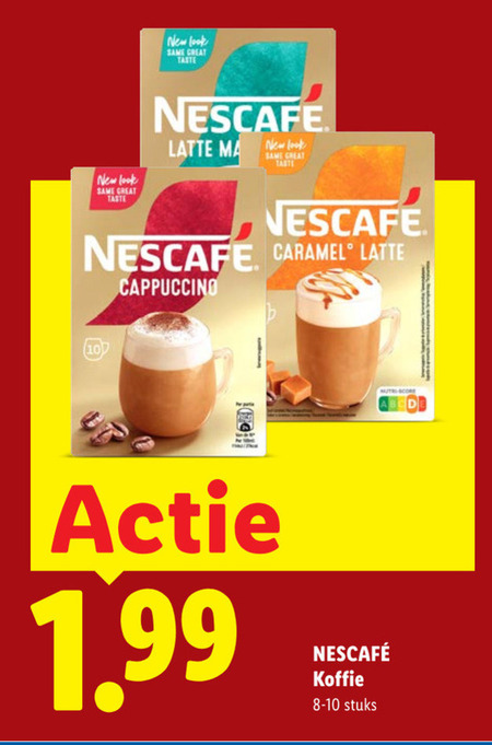 Nescafe   oploskoffie folder aanbieding bij  Lidl - details