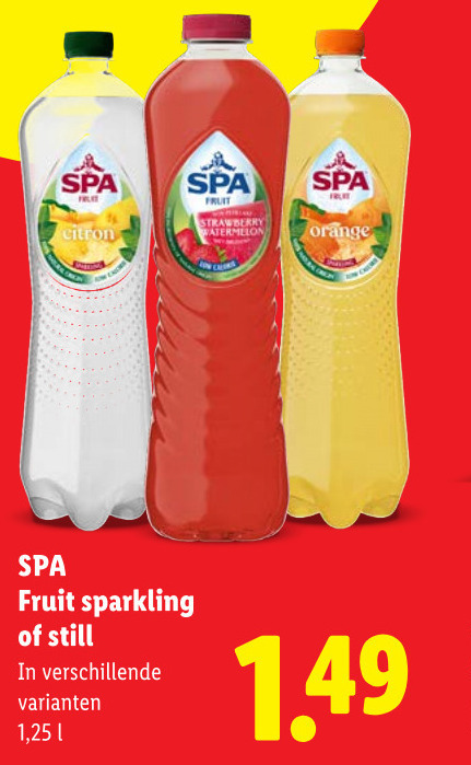 Spa en Fruit   fruitdrank folder aanbieding bij  Lidl - details