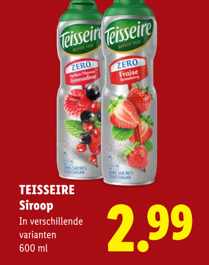Teisseire   limonadesiroop folder aanbieding bij  Lidl - details