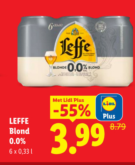 Leffe   alcoholvrij bier folder aanbieding bij  Lidl - details