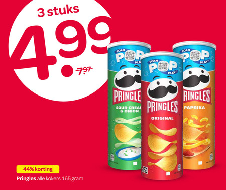 Pringles   chips folder aanbieding bij  Spar - details
