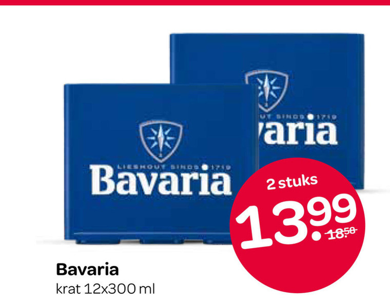 Bavaria   krat bier folder aanbieding bij  Spar - details