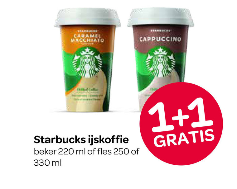 Starbucks   ijskoffie folder aanbieding bij  Spar - details