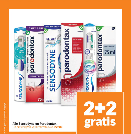 Paradontax   tandpasta folder aanbieding bij  Albert&nbsp;Heijn - details