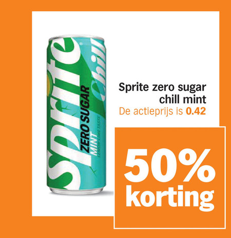 sprite frisdrank 50 zero sugar mint chill actieprijs folder aanbieding bij Albert Heijn Sprite frisdrank folder aanbieding bij Albert Heijn - details