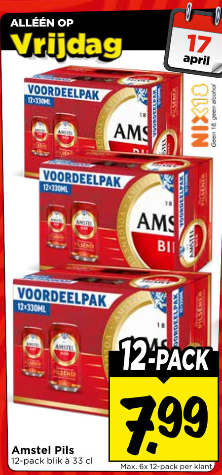 Amstel   blikje bier folder aanbieding bij  Vomar - details
