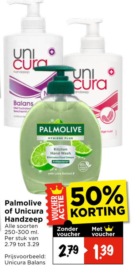 Palmolive   handzeep folder aanbieding bij  Vomar - details