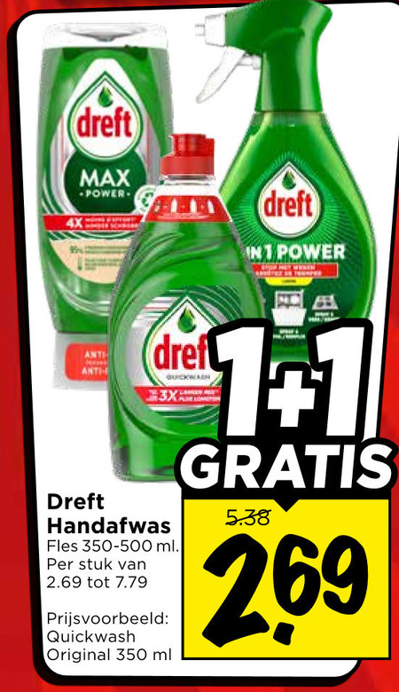 Dreft   afwasmiddel folder aanbieding bij  Vomar - details
