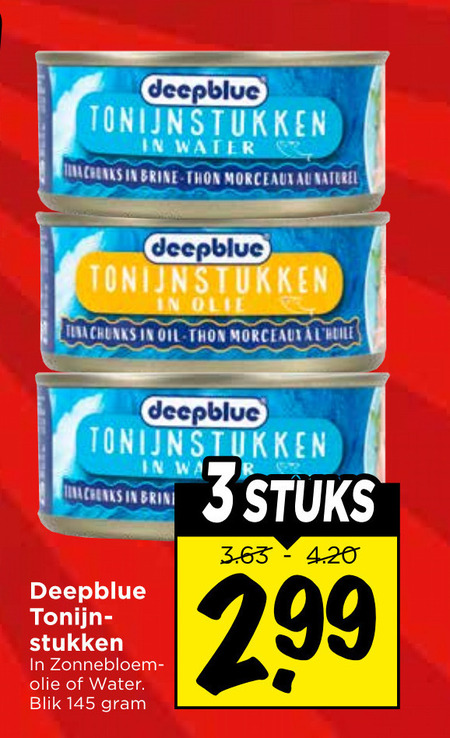 Deepblue   tonijn in blik folder aanbieding bij  Vomar - details