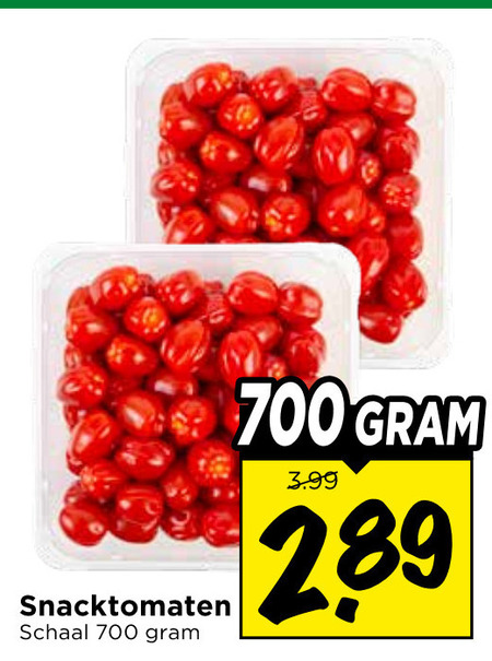 cherry tomaten 700 snacktomaten schaal 3.99 folder aanbieding bij Vomar