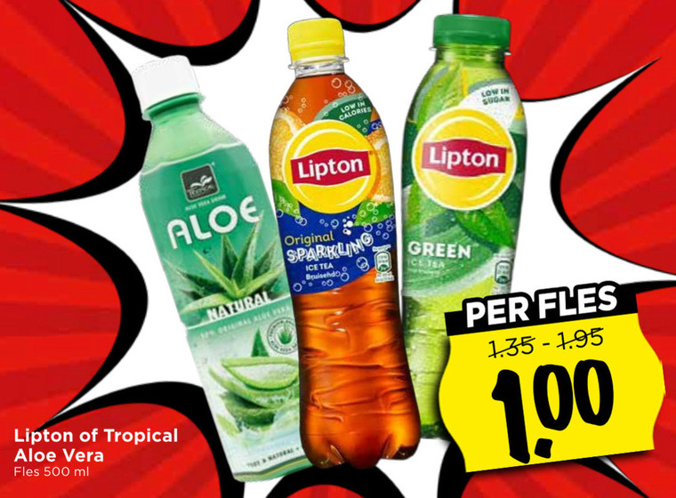Lipton   ice tea, fruitdrank folder aanbieding bij  Vomar - details