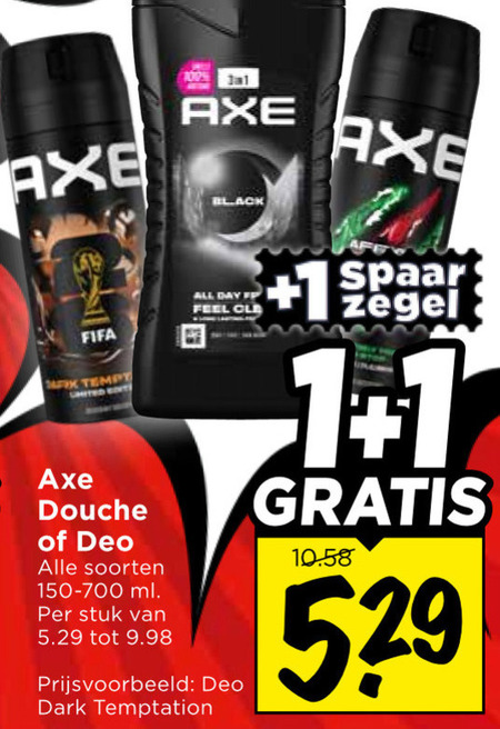 Axe   deodorant, douchegel folder aanbieding bij  Vomar - details
