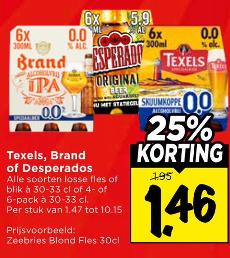 Desperados   alcoholvrij bier, speciaalbier folder aanbieding bij  Vomar - details