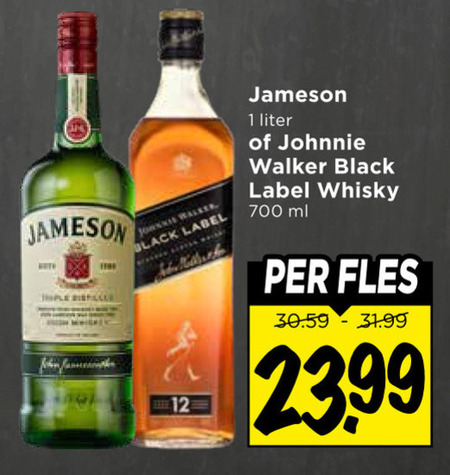 Jameson   whisky folder aanbieding bij  Vomar - details