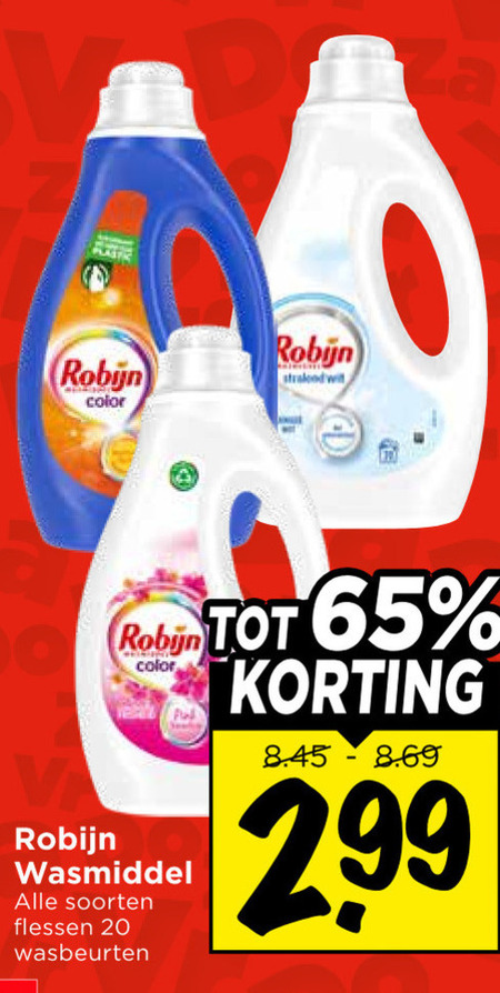 Robijn   wasmiddel folder aanbieding bij  Vomar - details