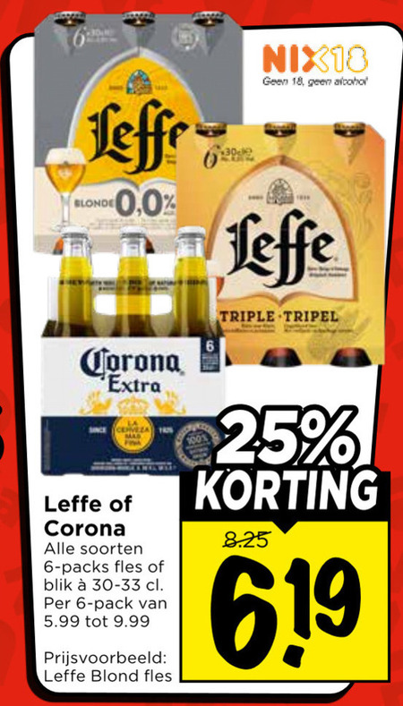 Leffe   blikje bier, speciaalbier folder aanbieding bij  Vomar - details