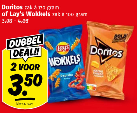 Doritos   chips, zoutje folder aanbieding bij  Poiesz - details