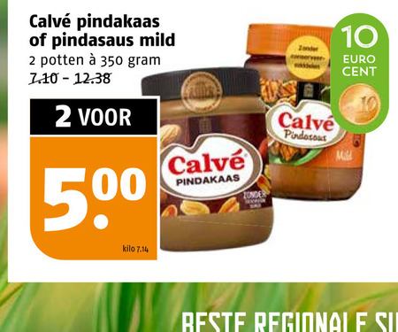 Calve   pindakaas folder aanbieding bij  Poiesz - details