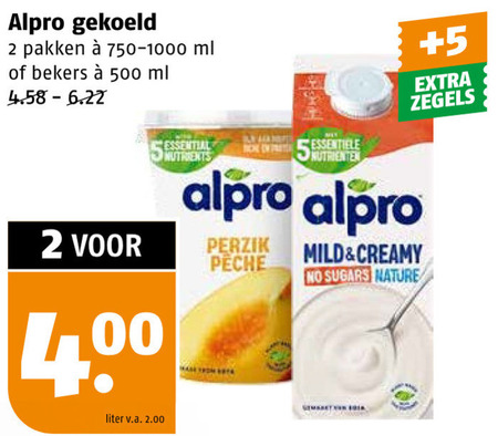 Alpro   soja melk, soja zuivel folder aanbieding bij  Poiesz - details