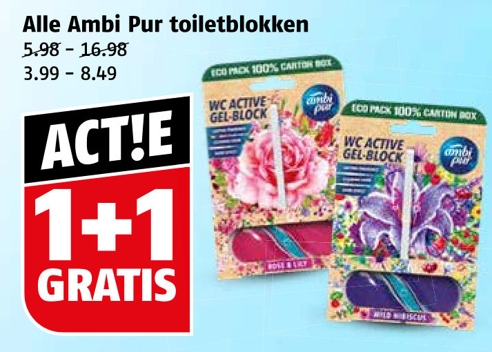 Ambi Pur   toiletblok folder aanbieding bij  Poiesz - details