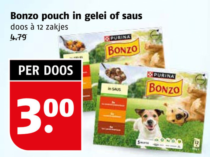 Bonzo   hondenvoer folder aanbieding bij  Poiesz - details