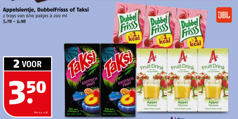 Taksi   fruitdrank folder aanbieding bij  Poiesz - details