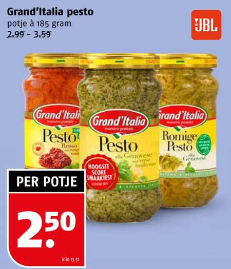 Grand Italia   pesto folder aanbieding bij  Poiesz - details