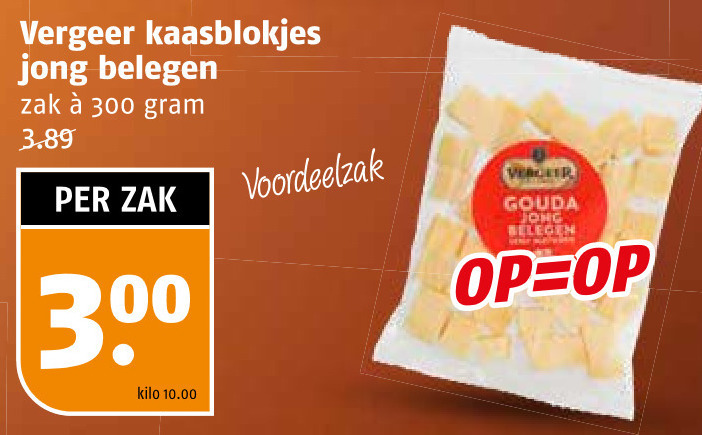 Vergeer   kaasblokjes folder aanbieding bij  Poiesz - details