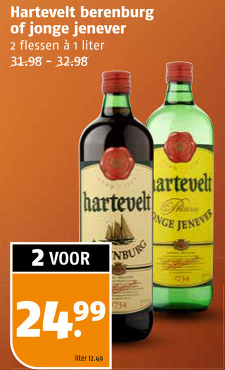 Hartevelt   jenever, berenburg folder aanbieding bij  Poiesz - details