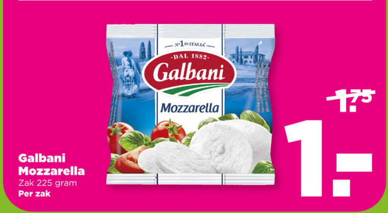 Galbani   mozzarella folder aanbieding bij  Plus - details