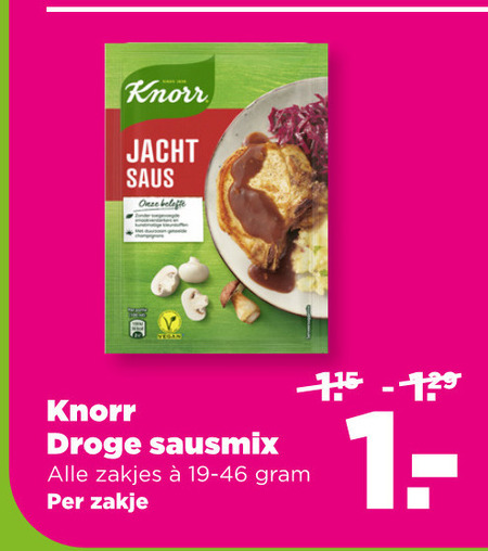 Knorr   saus folder aanbieding bij  Plus - details