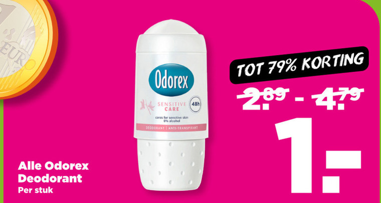 Odorex   deodorant folder aanbieding bij  Plus - details