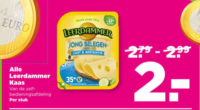 Leerdammer   kaasplakken folder aanbieding bij  Plus - details