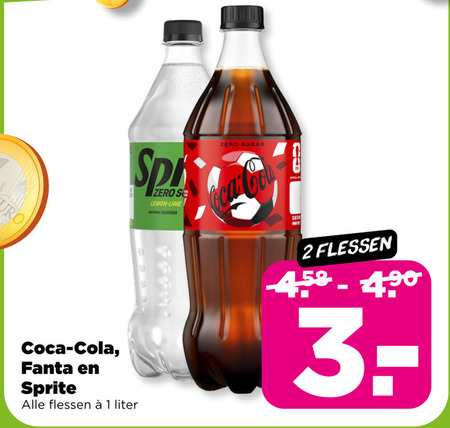 Coca-Cola   cola, frisdrank folder aanbieding bij  Plus - details