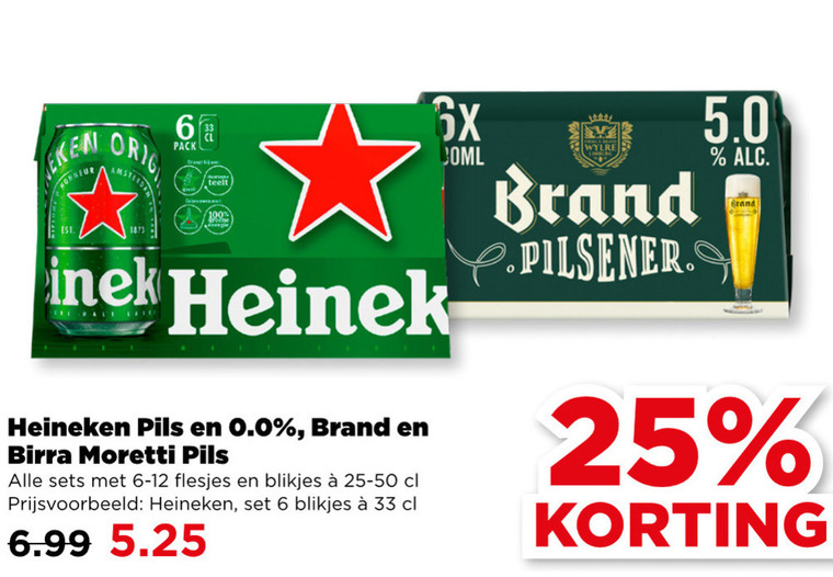 Heineken 0.0   blikje bier folder aanbieding bij  Plus - details