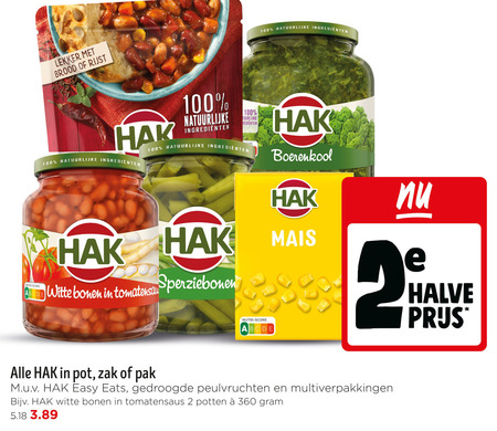 Hak   groenteconserven, bonen folder aanbieding bij  Jumbo - details