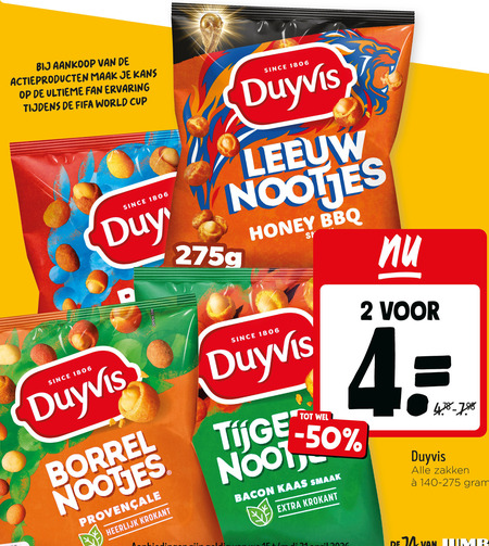Duyvis   borrelnootjes folder aanbieding bij  Jumbo - details
