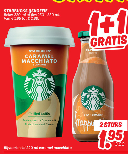 Starbucks   ijskoffie folder aanbieding bij  Dekamarkt - details
