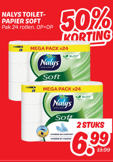 Nalys   toiletpapier folder aanbieding bij  Dekamarkt - details