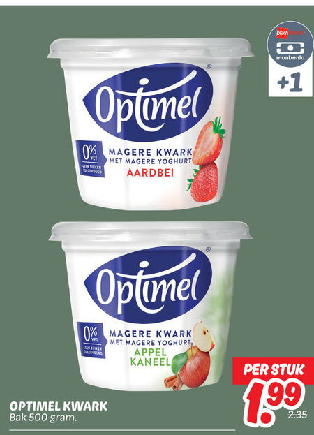 Optimel   kwark folder aanbieding bij  Dekamarkt - details