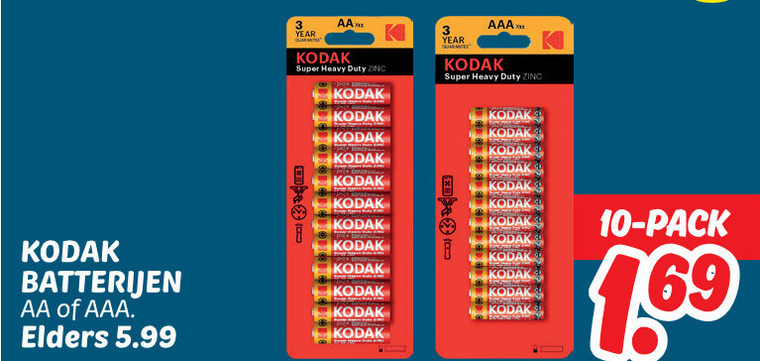 Kodak   batterij folder aanbieding bij  Dekamarkt - details