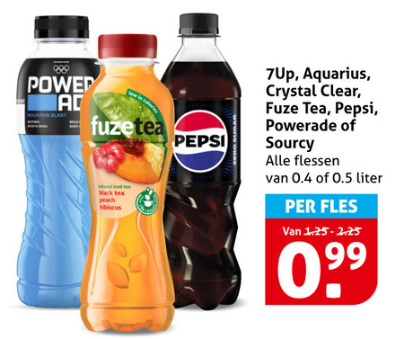 Pepsi   ice tea, frisdrank folder aanbieding bij  Hoogvliet - details