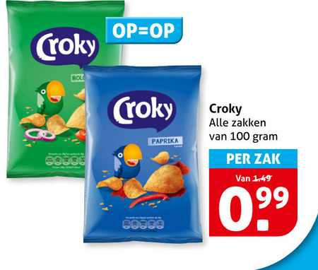 Croky   chips folder aanbieding bij  Hoogvliet - details