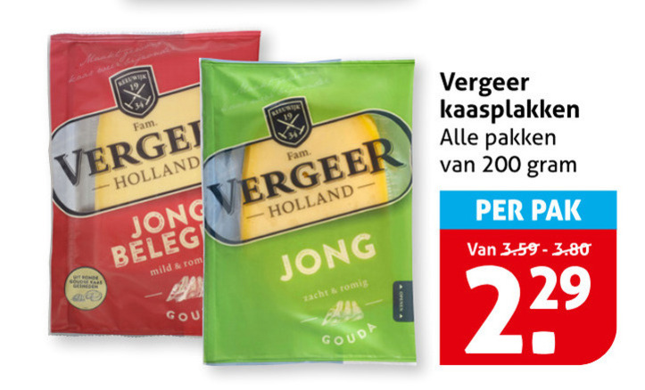 Vergeer   kaasplakken folder aanbieding bij  Hoogvliet - details