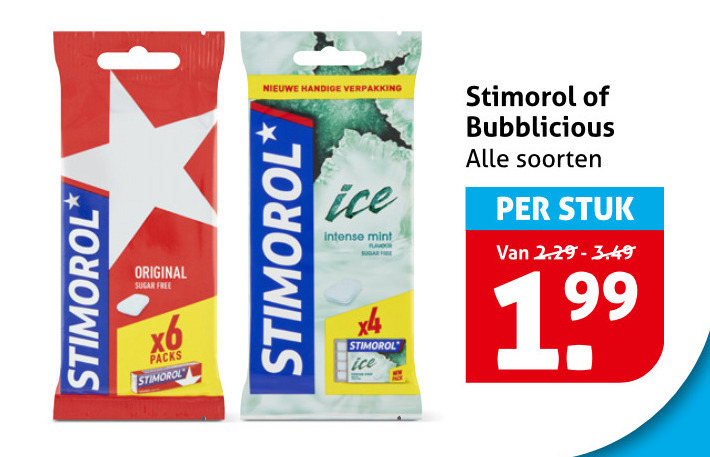 Stimorol   kauwgom folder aanbieding bij  Hoogvliet - details