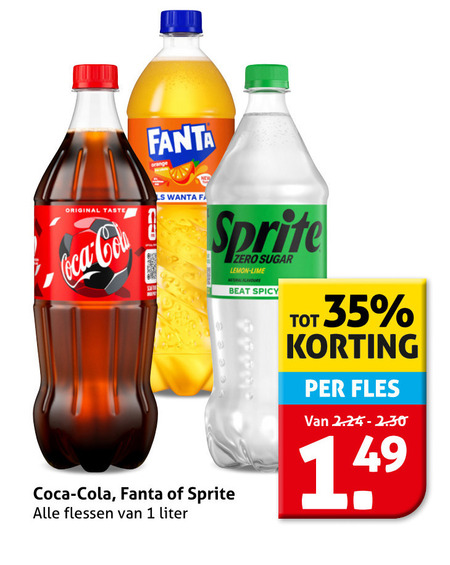 Coca-Cola   cola, frisdrank folder aanbieding bij  Hoogvliet - details