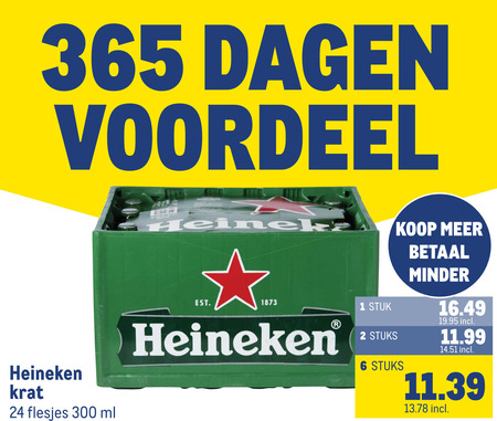 heineken krat bier 1 2 6 24 300 dagen voordeel stuks minder stuk ml folder aanbieding bij Makro Heineken krat bier folder aanbieding bij Makro - details