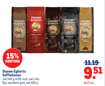 Douwe Egberts   koffiebonen folder aanbieding bij  Makro - details